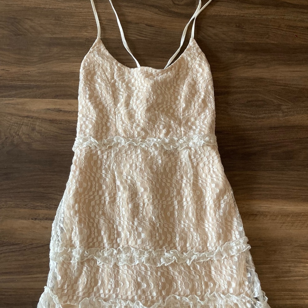 hello molly white mini dress